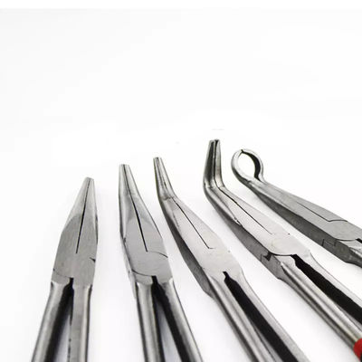 11 &quot;20 Derece Açılı Klip Eğrisi Uzun Ulaşmak Bent Burun Pense Mücevher Yapımı Kiti