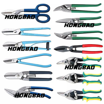 9&quot; 10&quot; Havacılık Kalay Snips Seti 250mm 3 Parçalı Havacılık Makası Makas Kısa Kafa Kesici