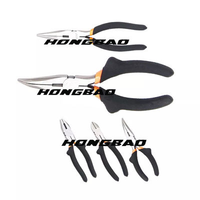 Steel Insulated Combination Pliers Bright Chrome Dipped Handle 6&quot; 8&quot; Wide High Shoulder