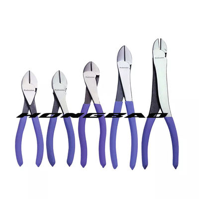 7 &quot;7.5&quot; 4 &quot;Çapraz Kesici Pense Yalıtımlı CRV Alaşımlı Çelik Yağ Büyük Baş Bükülmüş Gövde