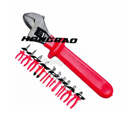 8 10 12&quot; 200mm 250mm 300mm 1000V VDE Hand Tools Set Vde Adjustable Wrench 1000V AC ADJ Spanner Wrench